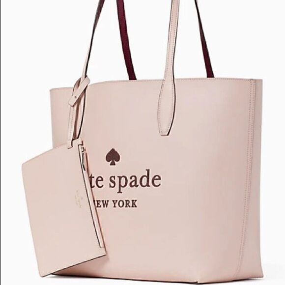 KATE SPADE glitter on tote smoke rose! NWT Perfect Gift! - Picture 7 of 9